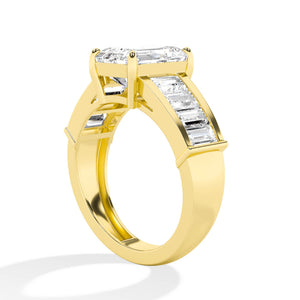 Emerald LG Diamond Ring – MLR00287 - Yellow Gold