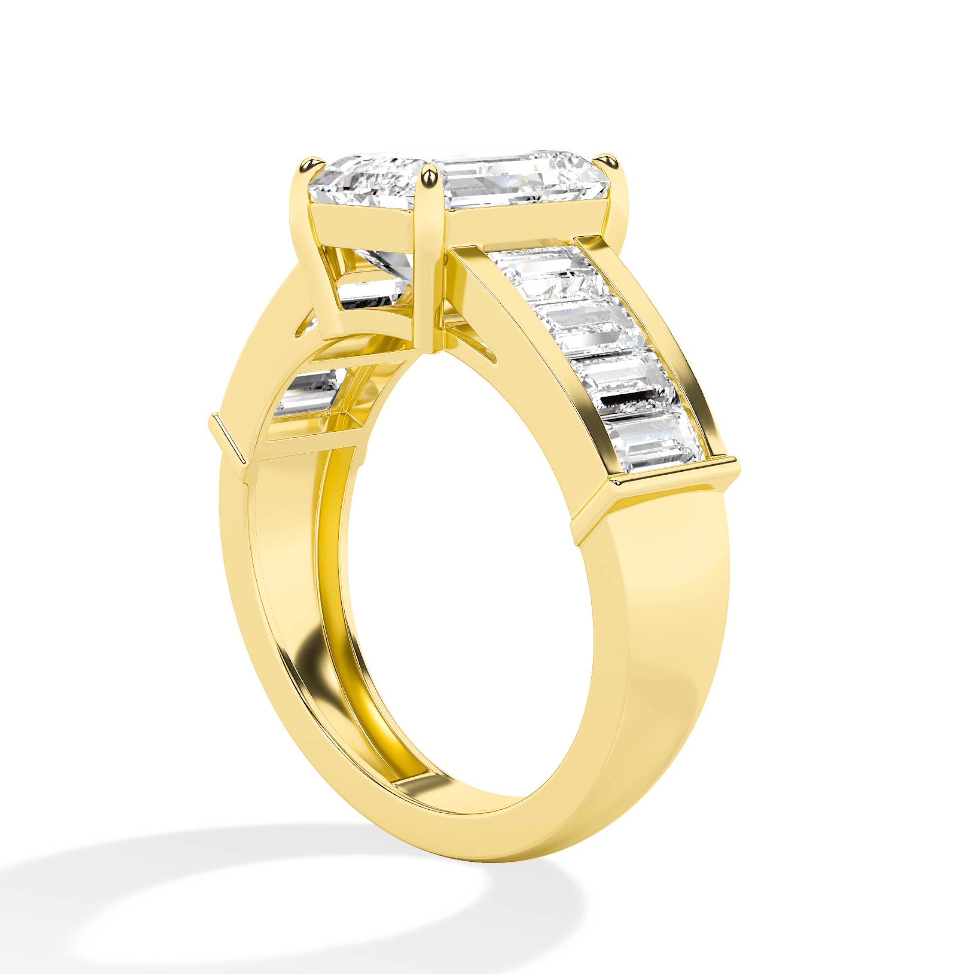 Emerald LG Diamond Ring – MLR00287 - Yellow Gold