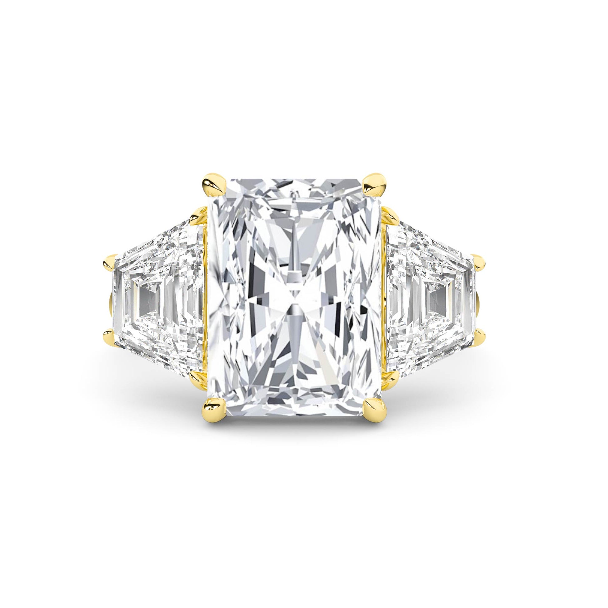 18K Lab-Grown Diamond Ring – MLR00288-1 - Yellow Gold