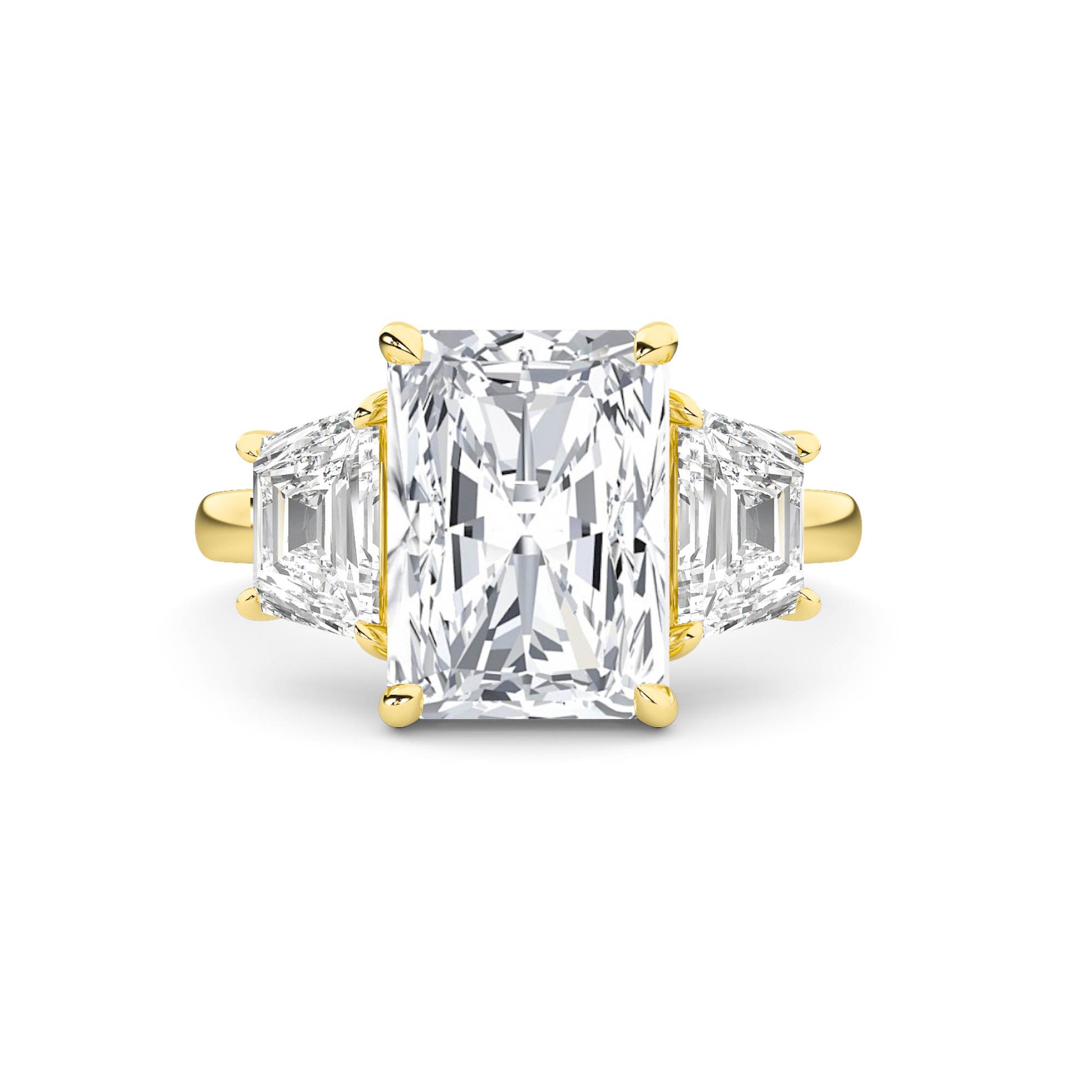 18K Lab-Grown Diamond Ring – MLR00288 - Yellow Gold