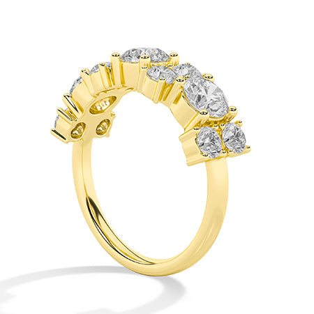 18K Lab-Grown Diamond Ring – MLR00296 - Yellow Gold