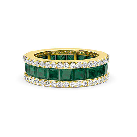 18K Lab-Grown Diamond Ring – MLR00310 - Yellow Gold