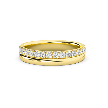18K Lab-Grown Diamond Ring – MLR00311 - Yellow Gold