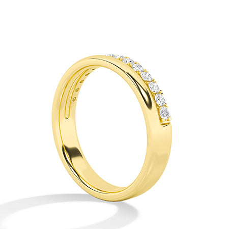 18K Lab-Grown Diamond Ring – MLR00311 - Yellow Gold