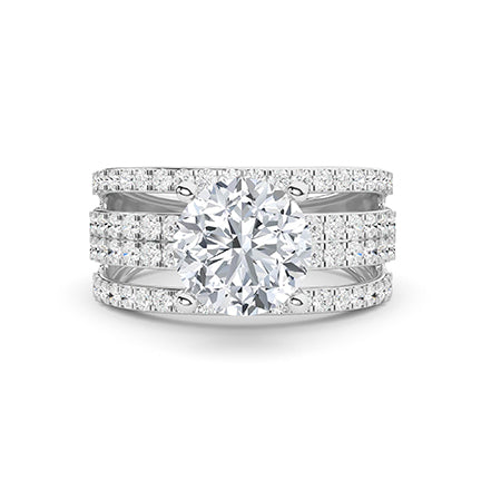 18K Lab-Grown Diamond Ring – MLR00532 - White Gold