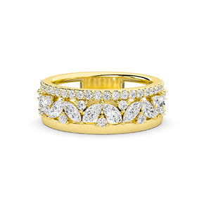18K Lab-Grown Diamond Ring – MLR00534 - Yellow Gold