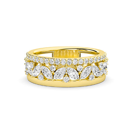 18K Lab-Grown Diamond Ring – MLR00534 - Yellow Gold