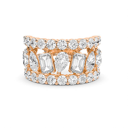 18K Lab-Grown Diamond Ring – MLR00564 - Rose Gold