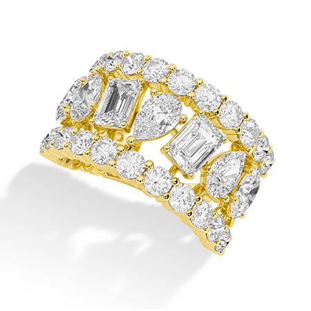 18K Lab-Grown Diamond Ring – MLR00564 - Yellow Gold