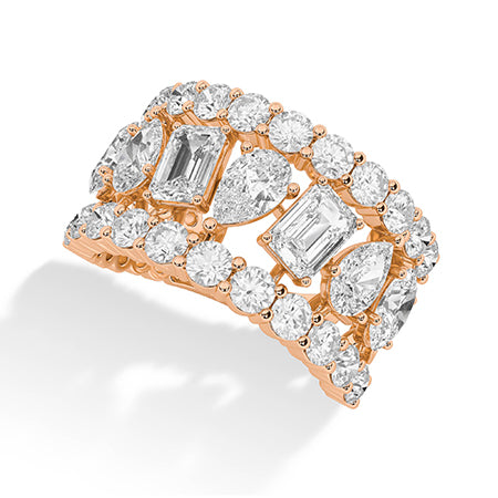 18K Lab-Grown Diamond Ring – MLR00564 - Rose Gold