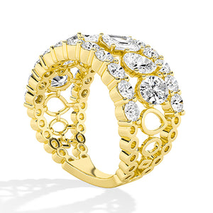 18K Lab-Grown Diamond Ring – MLR00564 - Yellow Gold