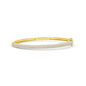 18K Lab-Grown Diamond Bangle – MOV00315 - Yellow Gold
