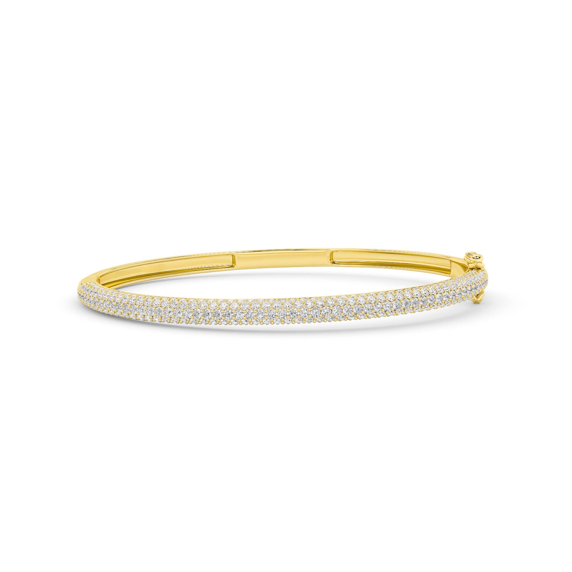 18K Lab-Grown Diamond Bangle – MOV00315 - Yellow Gold