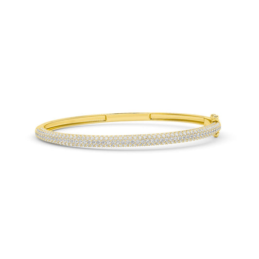 18K Lab-Grown Diamond Bangle – MOV00315 - Yellow Gold