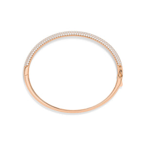 18K Lab-Grown Diamond Bangle – MOV00315 - Rose Gold