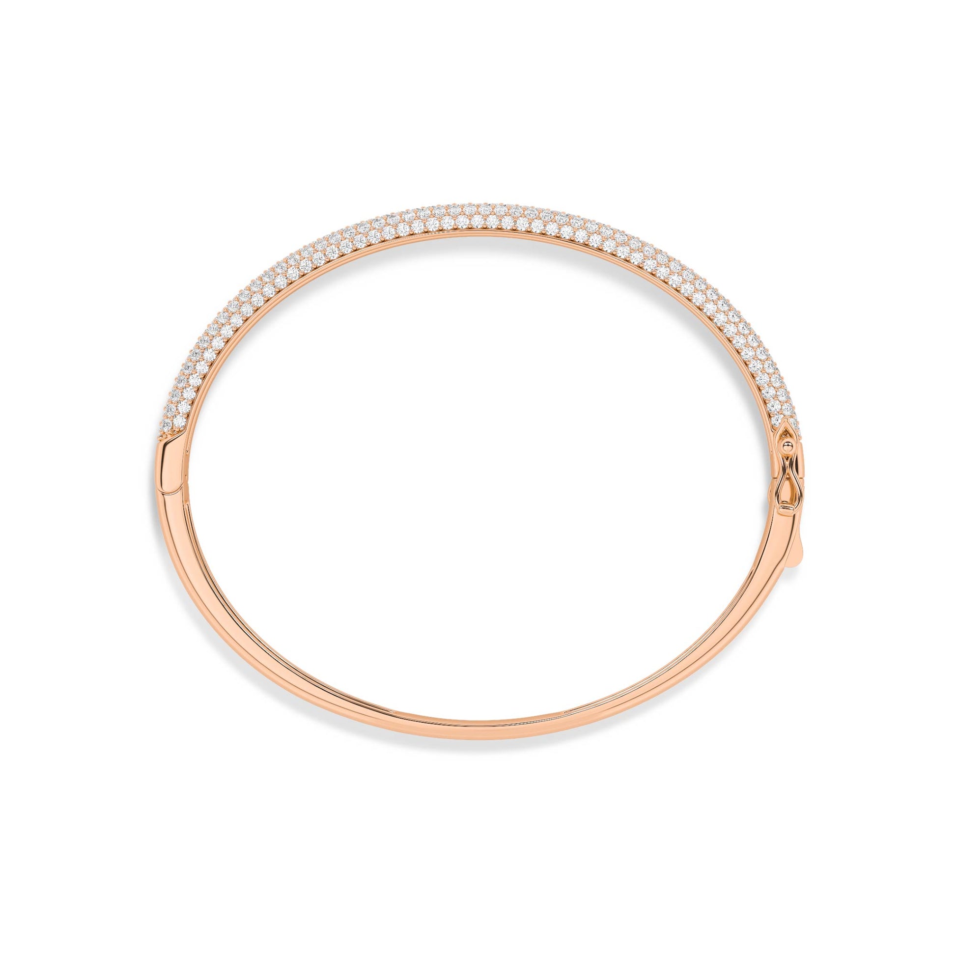 18K Lab-Grown Diamond Bangle – MOV00315 - Rose Gold