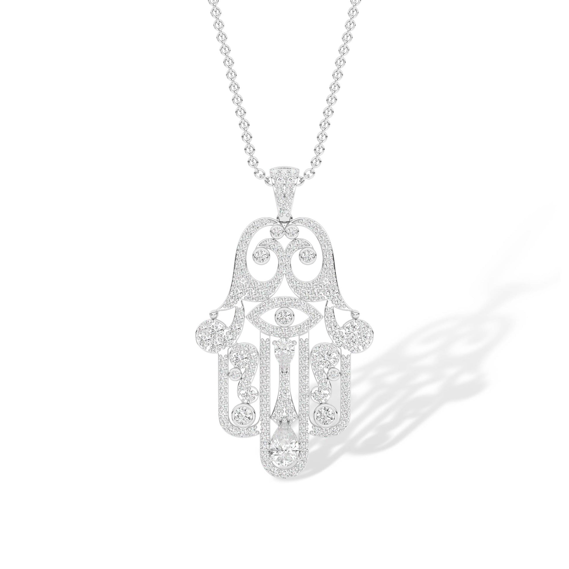 18K Lab-Grown Diamond Pendant – MPT00317 - White Gold