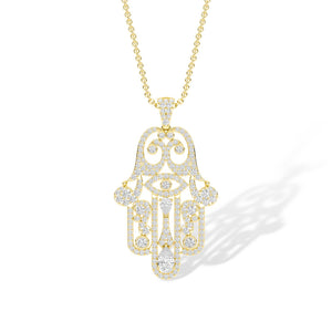 18K Lab-Grown Diamond Pendant – MPT00317 - Yellow Gold