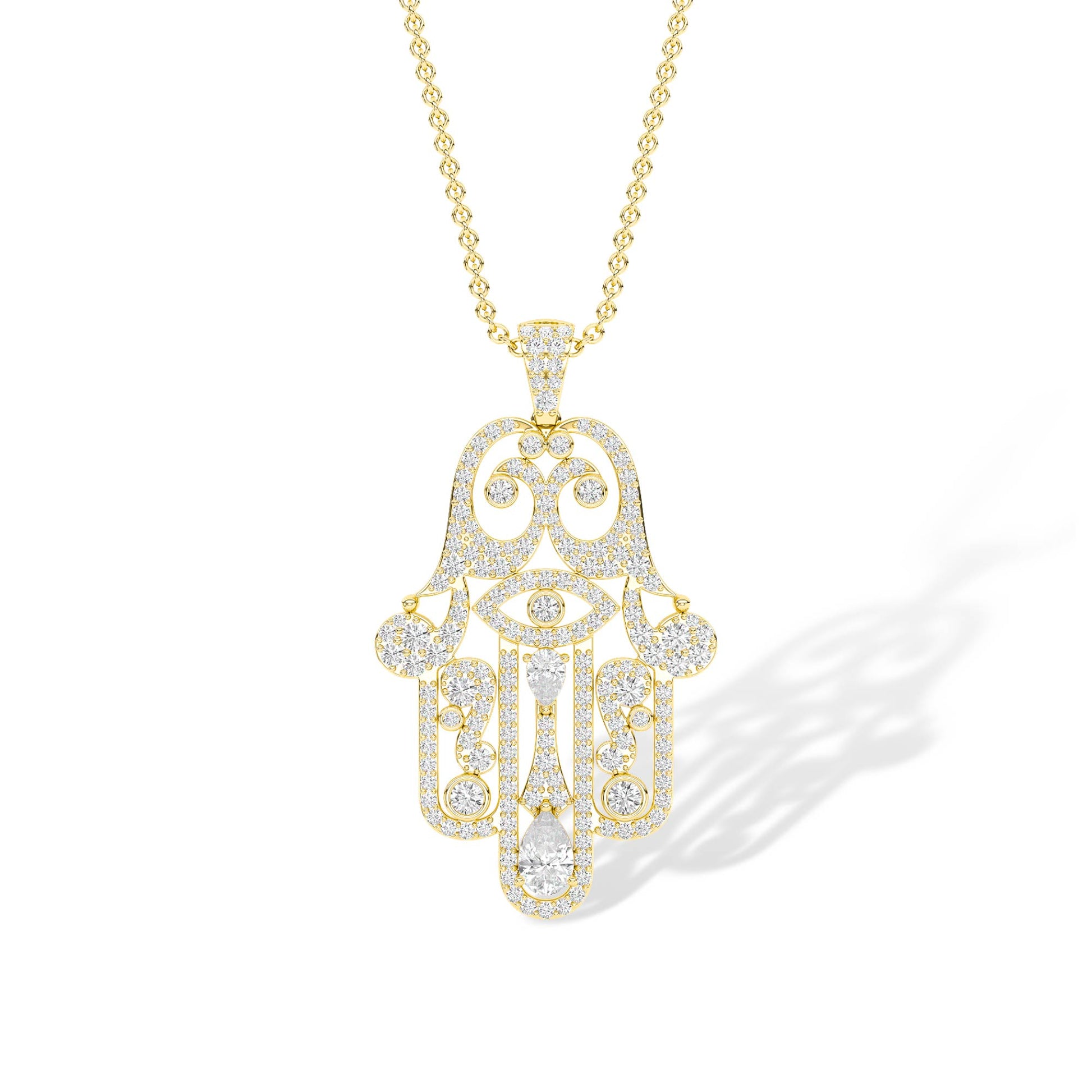 18K Lab-Grown Diamond Pendant – MPT00317 - Yellow Gold
