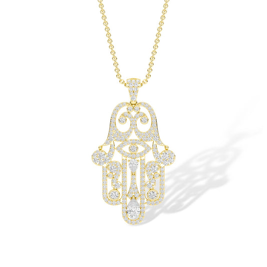 18K Lab-Grown Diamond Pendant – MPT00317 - Yellow Gold