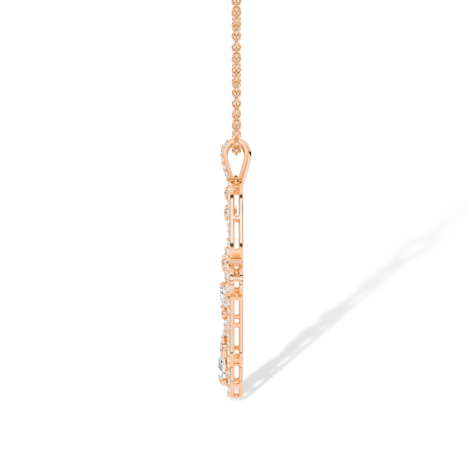 18K Lab-Grown Diamond Pendant – MPT00317 - Rose Gold