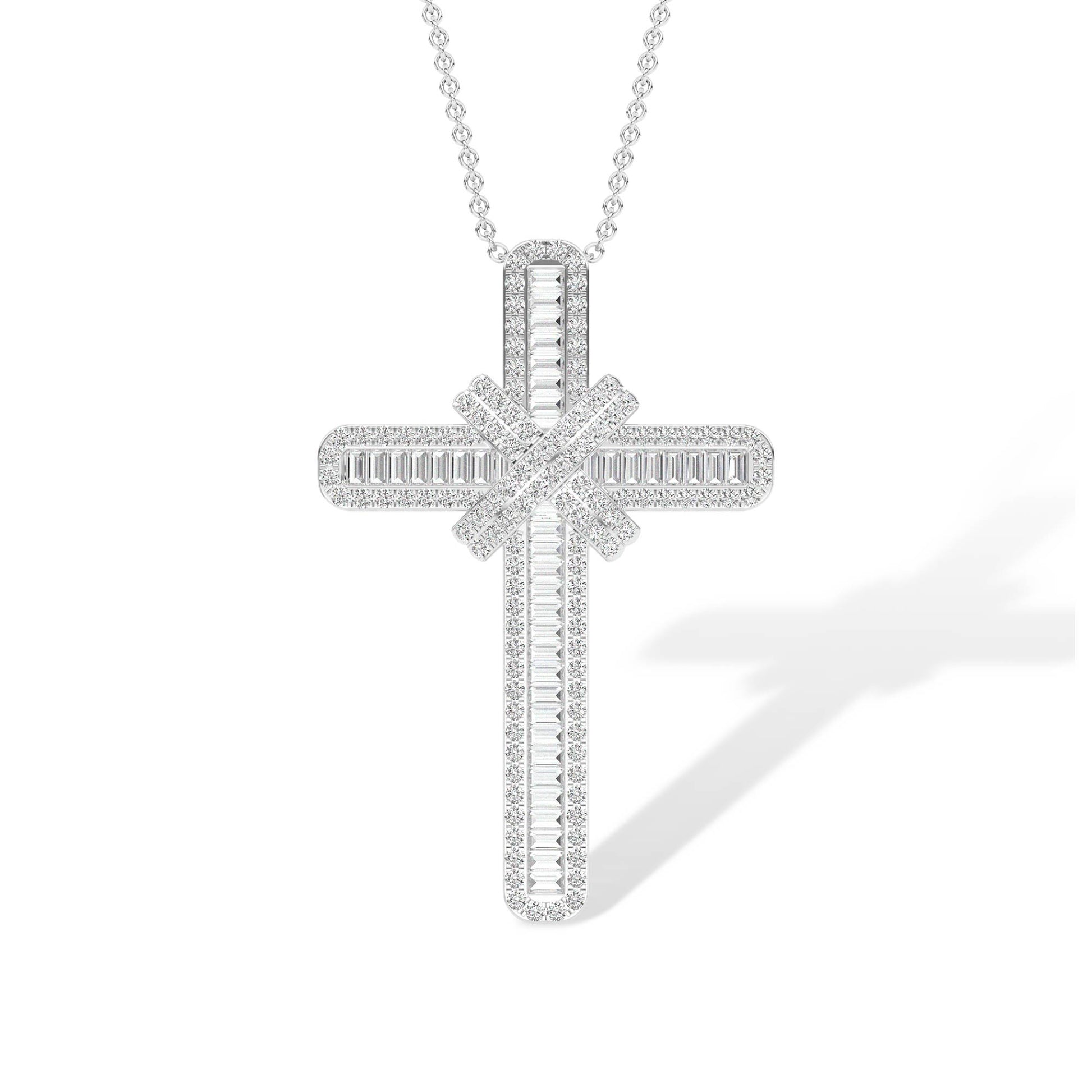 18K Lab-Grown Diamond Pendant – MPT00543 - White Gold