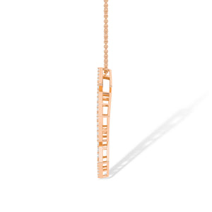 18K Lab-Grown Diamond Pendant – MPT00628 - Rose Gold