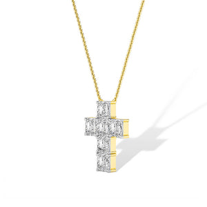 Asscher Lab-Grown Diamond Pendant 18K Gold - Yellow Gold 3D