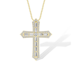 18K Lab-Grown Diamond Necklace – NK61364-3 - Yellow Gold