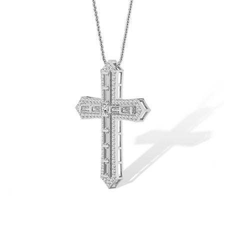 Baguette LG diamanten hanger in Geelgoud - BH Diamond Center Antwerpen