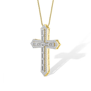 Baguette LG diamanten hanger in Witgoud - BH Diamond Center Antwerpen