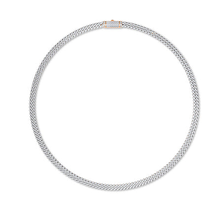 Round LG Diamond Necklace in White Gold - BH Diamond Center Antwerp