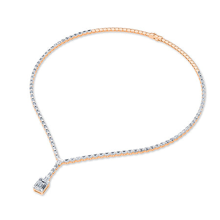 LG Diamond Necklace in Rose Gold - BH Diamond Center Antwerp