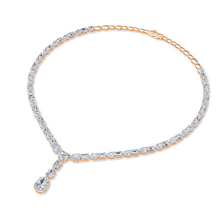 LG Diamond Necklace in White Gold - BH Diamond Center Antwerp