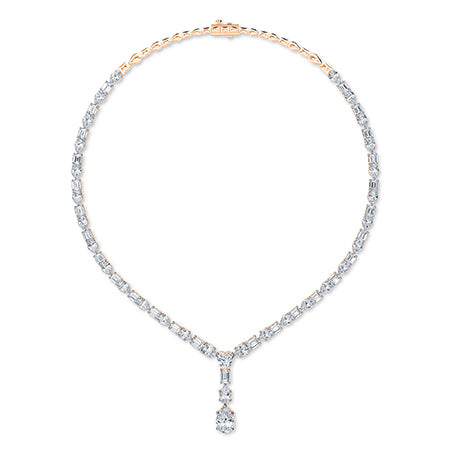 LG Diamond Necklace in White Gold - BH Diamond Center Antwerp