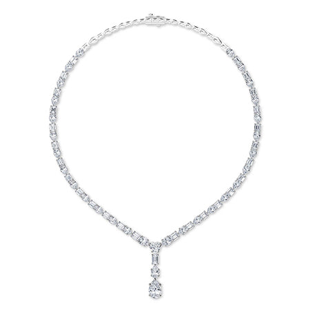 LG Diamond Necklace in White Gold - BH Diamond Center Antwerp