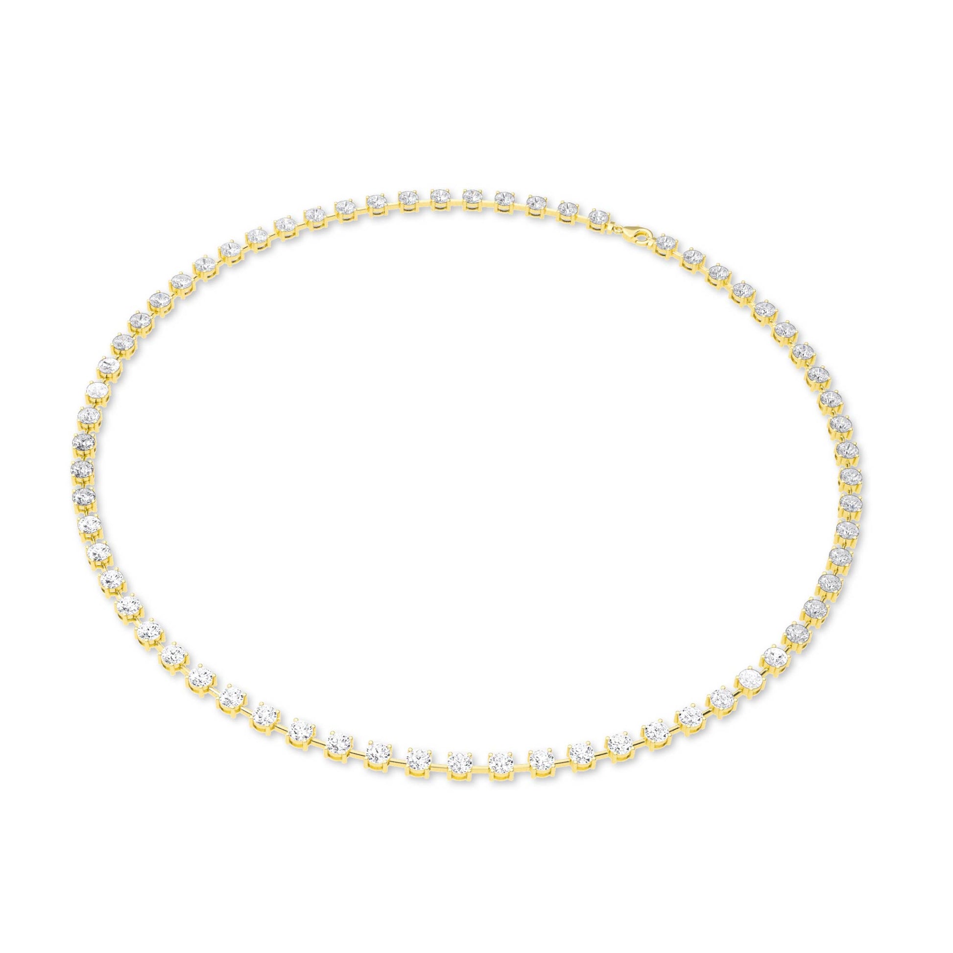 Round LG Diamond Necklace – NK62111-7 - Yellow Gold