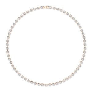 Round LG Diamond Necklace – NK62111-7 - Rose Gold
