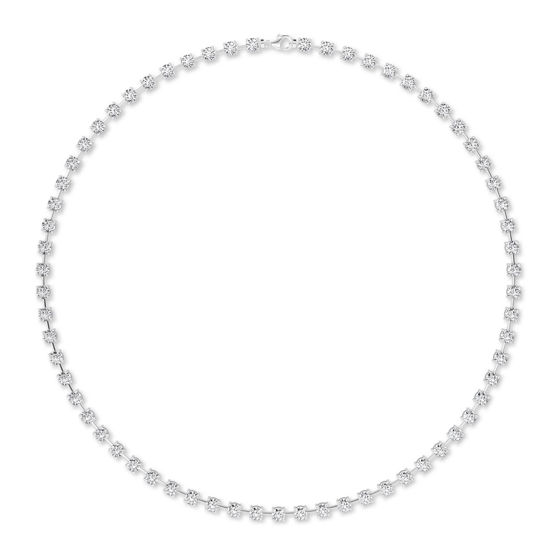 Round LG Diamond Necklace – NK62111-7 - White Gold