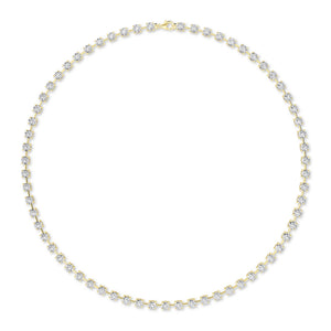Round LG Diamond Necklace – NK62111-7 - Yellow Gold