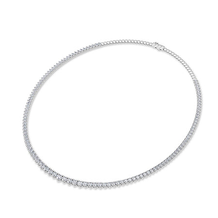 Round LG Diamond Necklace in Yellow Gold - BH Diamond Center Antwerp