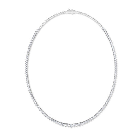 Round LG Diamond Necklace in Yellow Gold - BH Diamond Center Antwerp