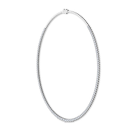 Round LG Diamond Necklace in Yellow Gold - BH Diamond Center Antwerp
