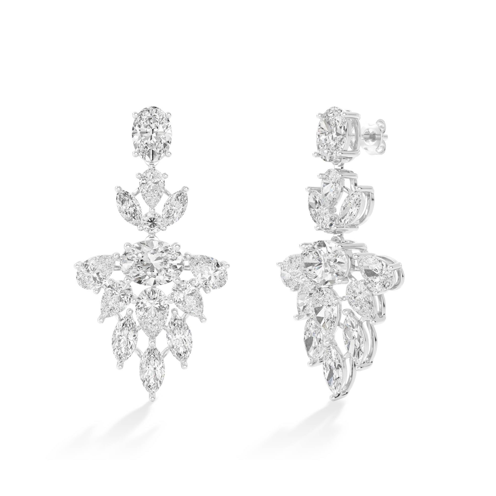 18K Lab-Grown Diamond Earrings – NK63465E - White Gold