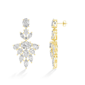 18K Lab-Grown Diamond Earrings – NK63465E - Yellow Gold