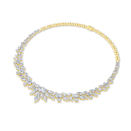 Pear LG Diamond Necklace in White Gold - BH Diamond Center Antwerp