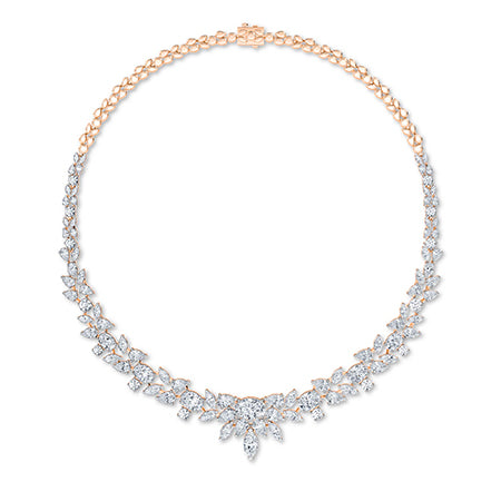 Pear LG Diamond Necklace in White Gold - BH Diamond Center Antwerp
