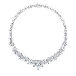 Pear LG Diamond Necklace in White Gold - BH Diamond Center Antwerp