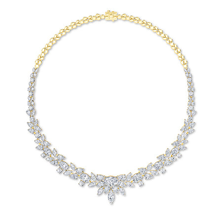 Pear LG Diamond Necklace in Rose Gold - BH Diamond Center Antwerp