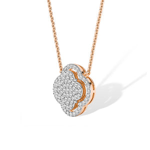 Pendentif en diamant LG rond en or blanc - BH Diamond Center Anvers
